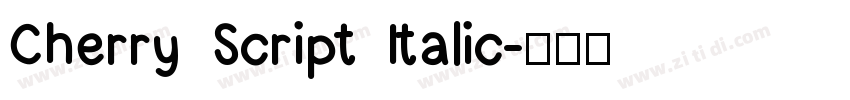 Cherry Script Italic字体转换